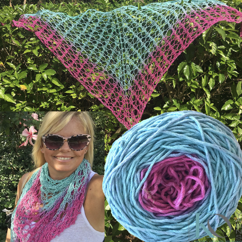 Be So Bold Ombre Gradient Knit Shawlette FREE Pattern | Kristin Omdahl