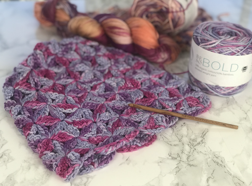 How To Crochet Delta Flower Stitch Hat Free Pattern Kristin Omdahl