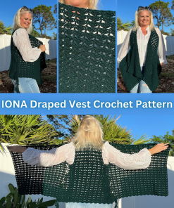 IONA draped vest crochet pattern