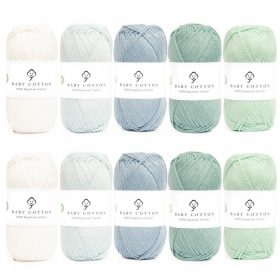 Hobbii Yarn baby organic cotton color pack 