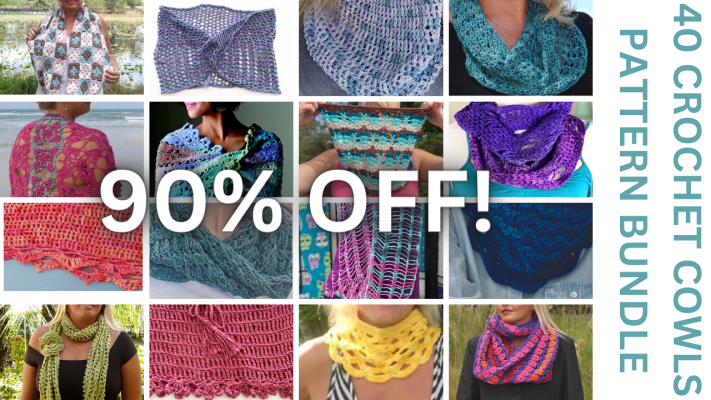 40 crochet cowl pattern bundle over 90% off