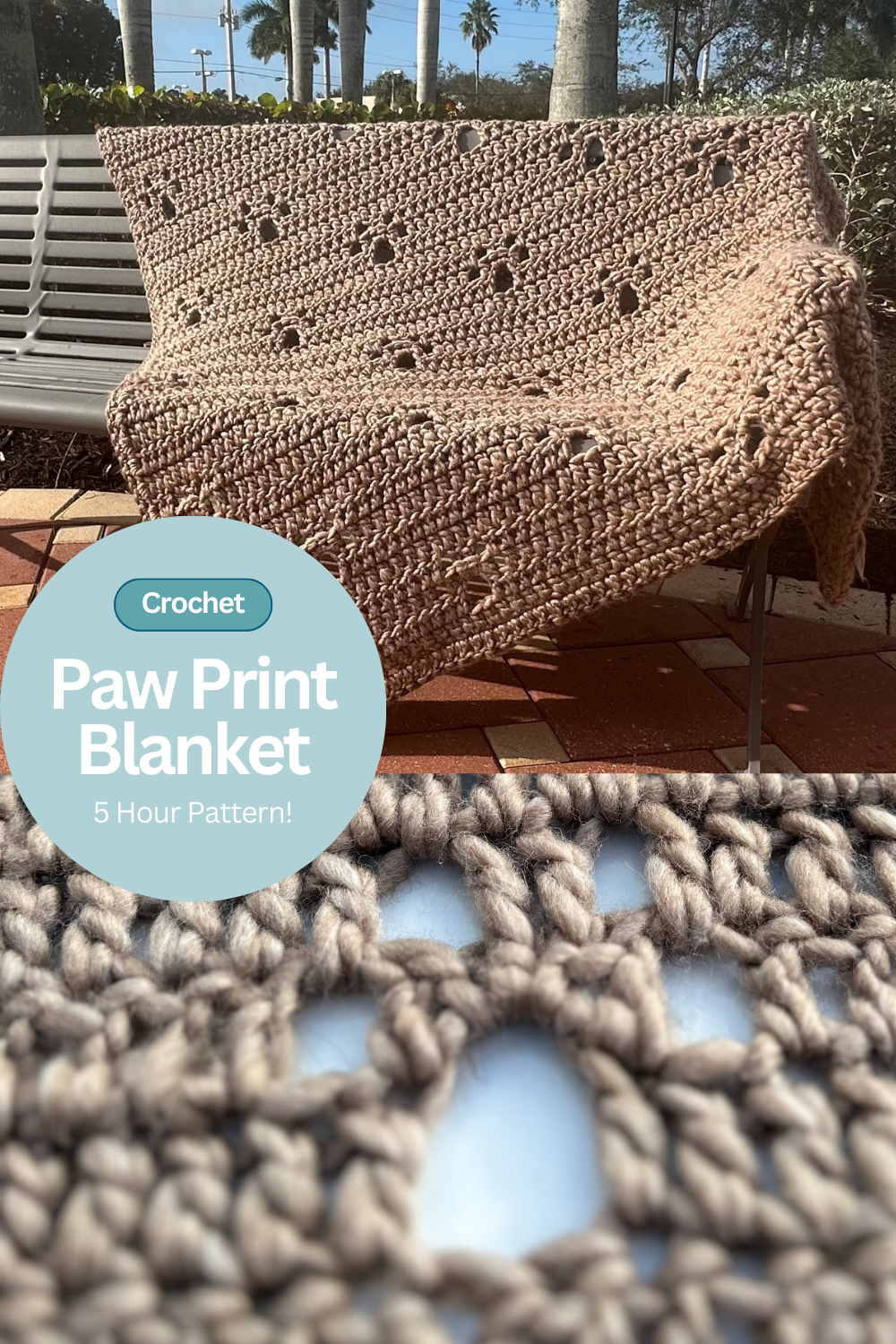 A quick hand knitted pet blanket in 20 minutes! Perfectly used 1