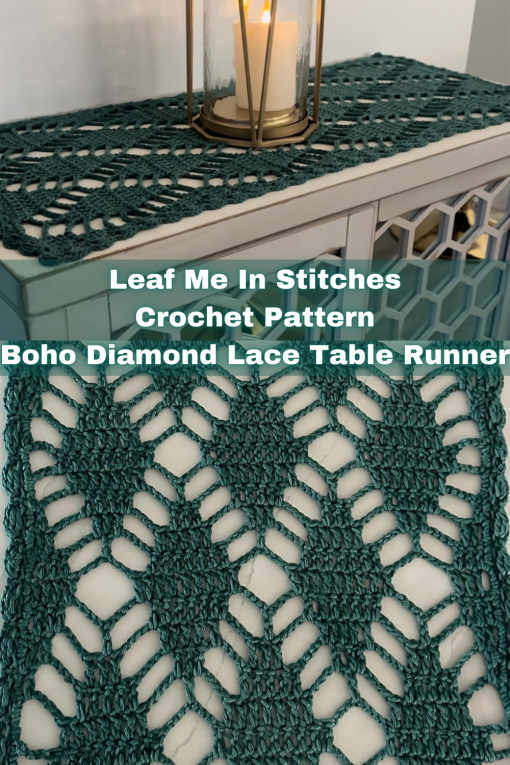 Leaf Me in Stitches Crochet Pattern Table Runner