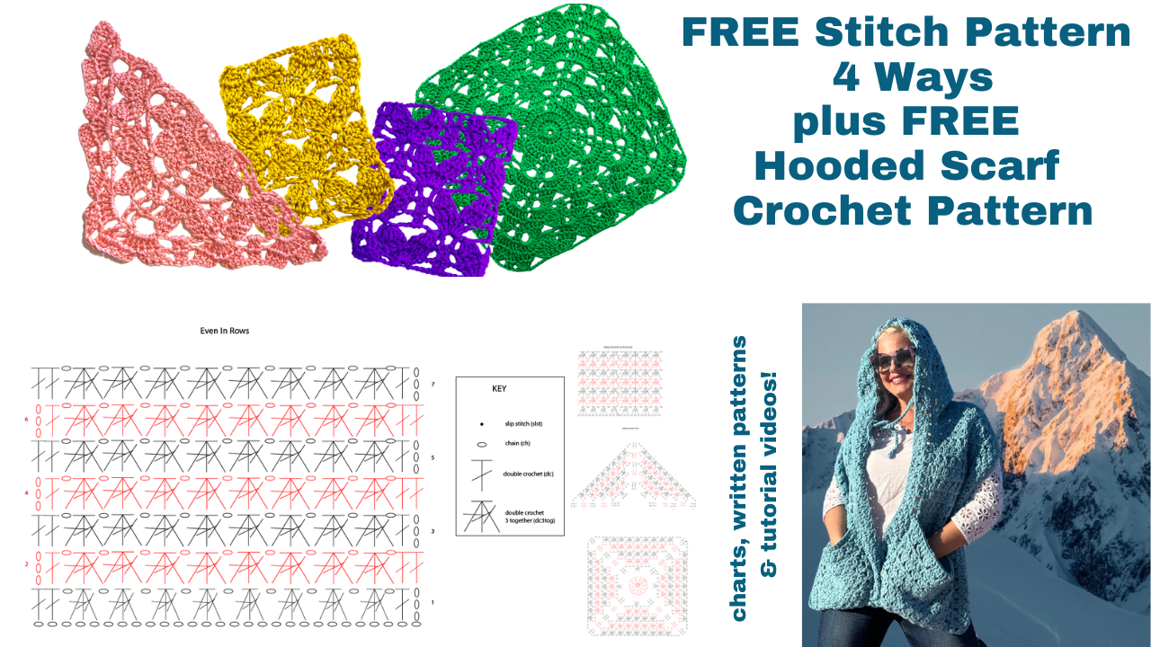 Free Bailey Crochet Stitch Pattern 4 Ways